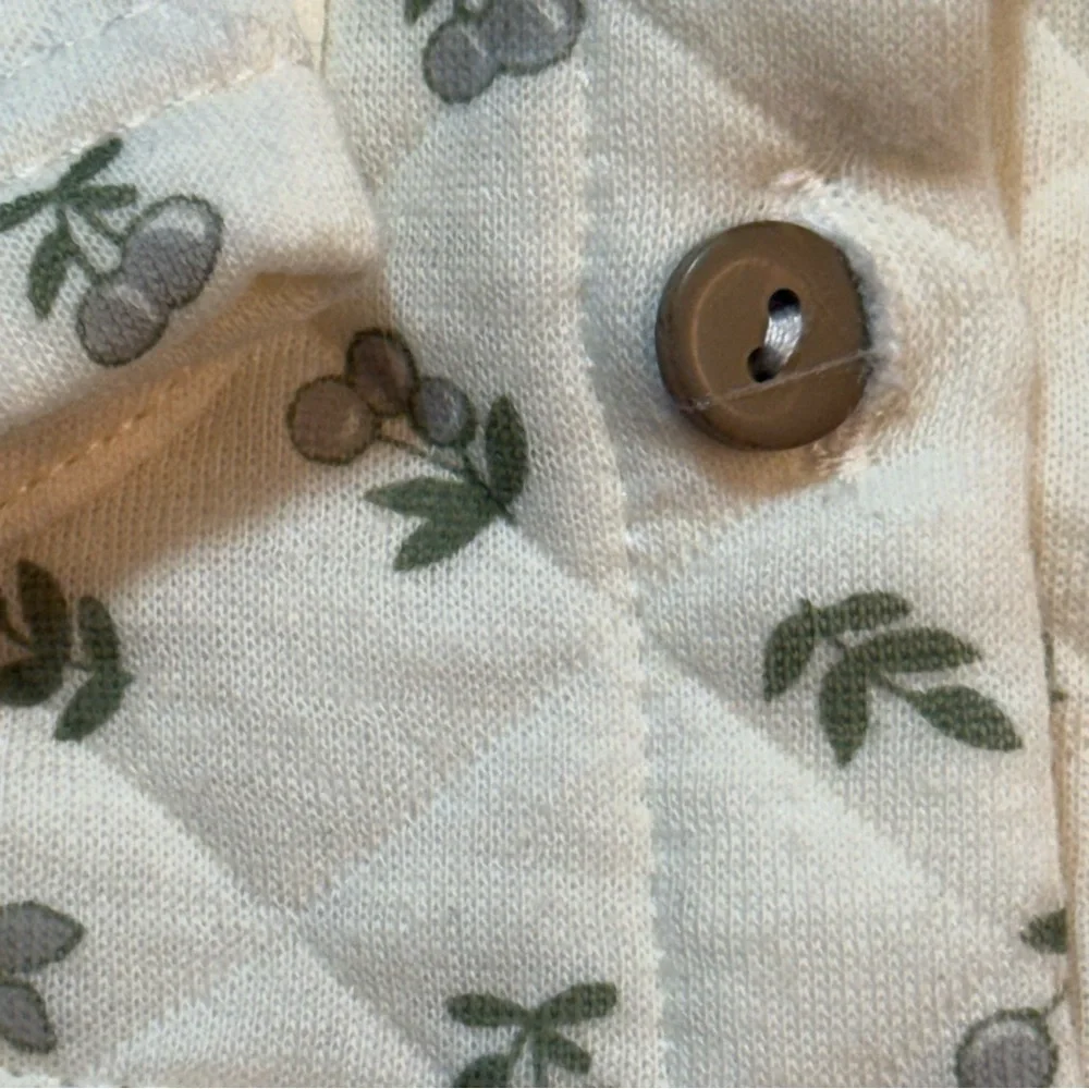 7 For All Mankind Quilted Baby Jacket 3/6 months neutral floral